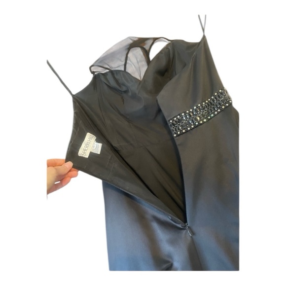 Beautiful Sherri Hill halter black gown rhinestone wedding prom ball room - Picture 5 of 10